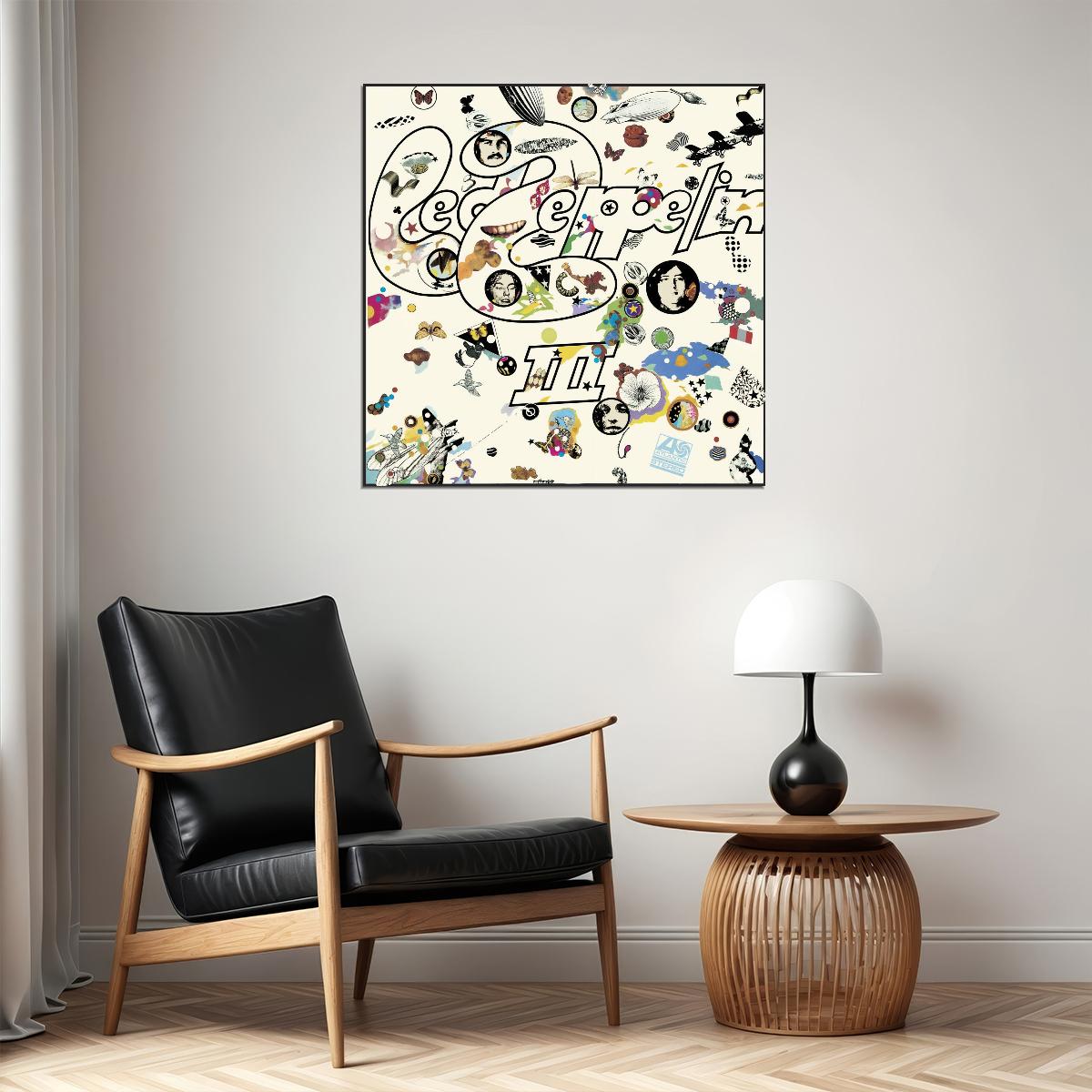 Led Zeppelin Iii Album Cover Art Music Poster Rock Band Wall Print