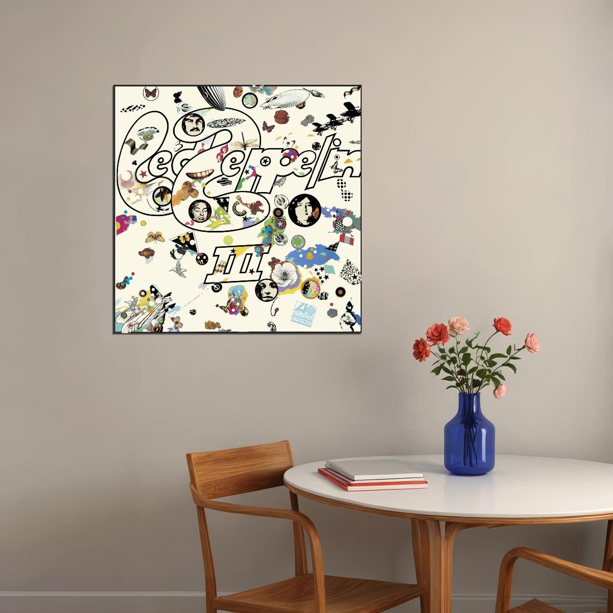 Led Zeppelin Iii Album Cover Art Music Poster Rock Band Wall Print