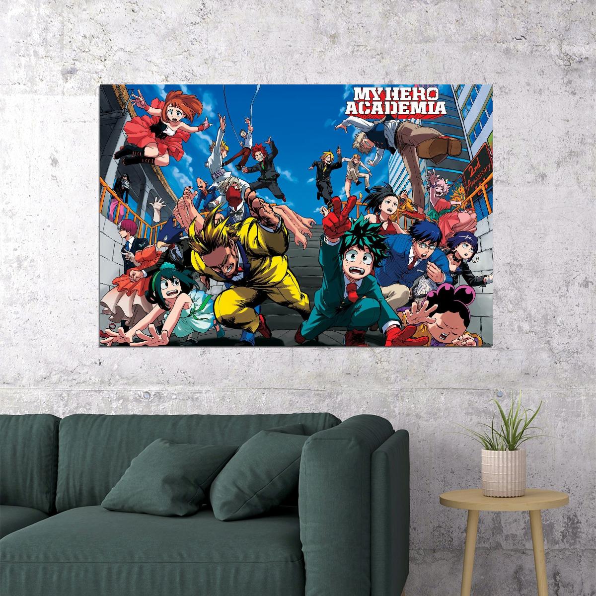 My Hero Academia Anime Poster Japanese Manga Art Wall Print