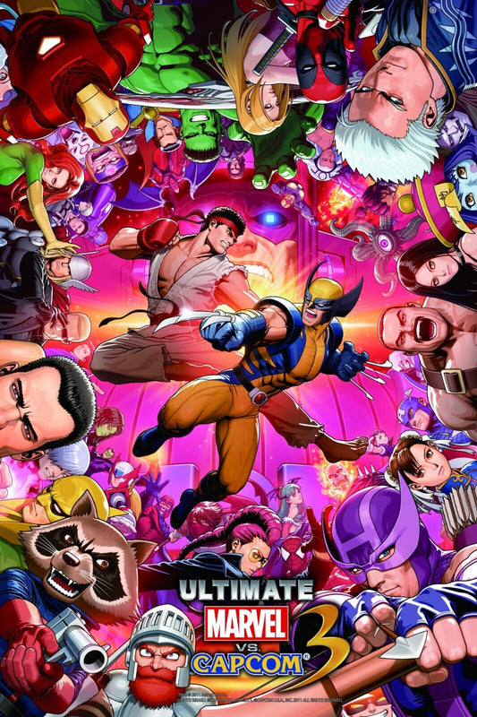 Marvel Vs. Capcom 3 Video Game Poster Gamer Wall Art