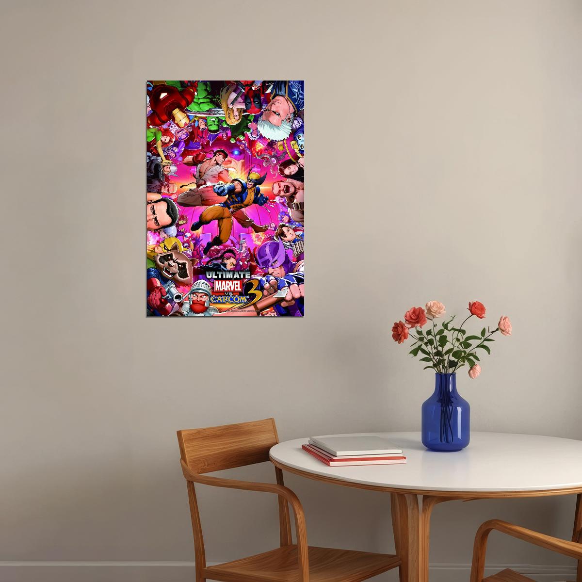 Marvel Vs. Capcom 3 Video Game Poster Gamer Wall Art