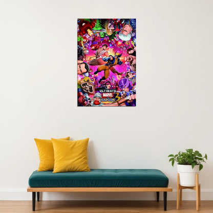 Marvel Vs. Capcom 3 Video Game Poster Gamer Wall Art