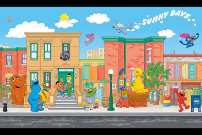 Sesame Street Sunny Days Poster Classic Tv Cartoon Fun Wall Art Kids Print - xonomax