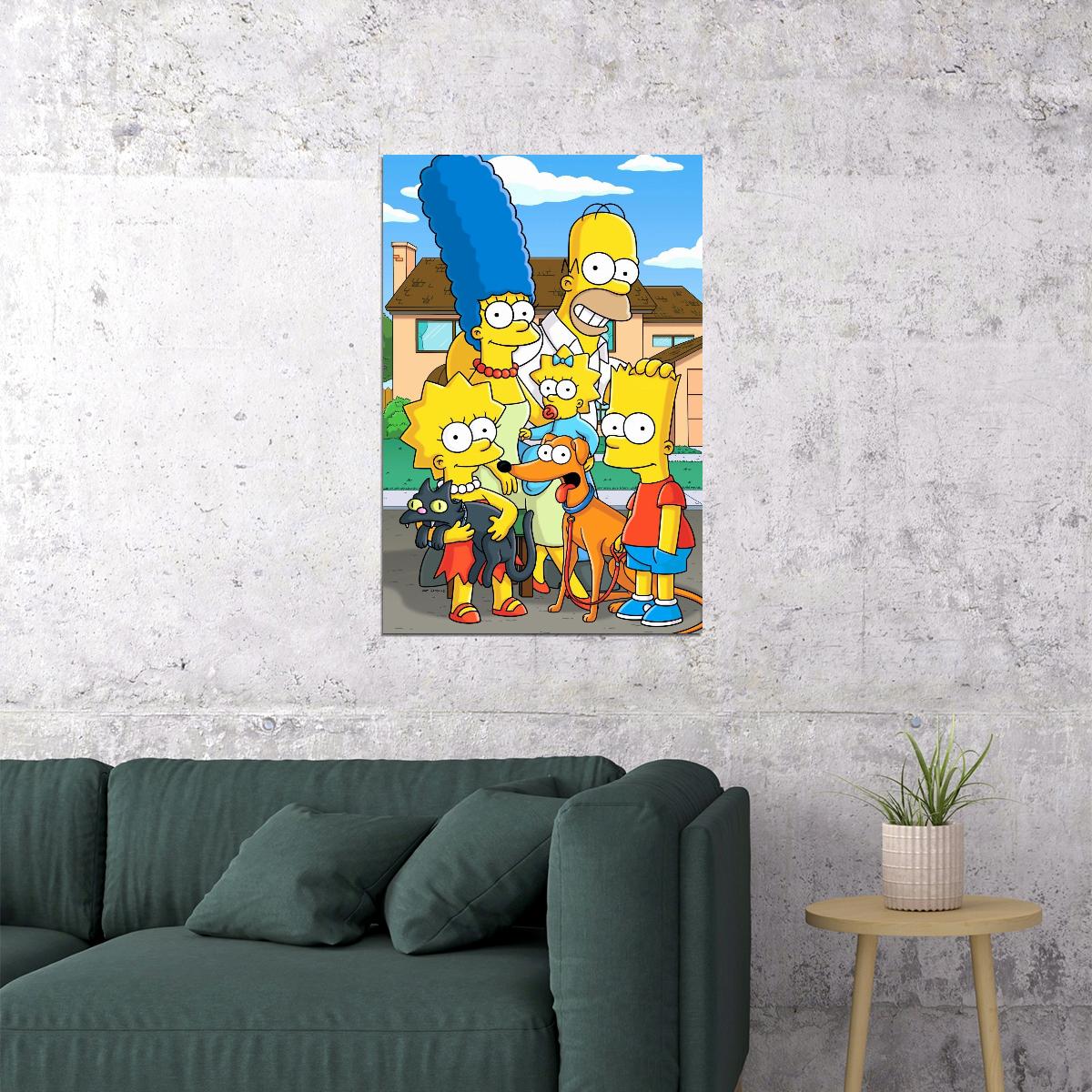 The Simpsons Tv Show Poster Iconic Animated Series Art Print