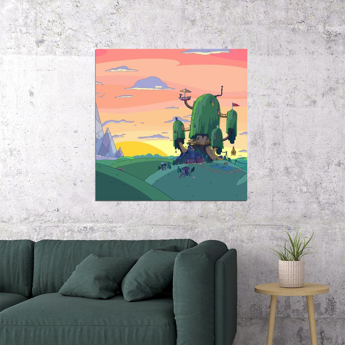 Adventure Time Poster Animated Series Wall Art Cartoon Network Show Print