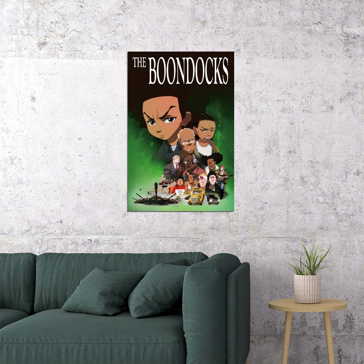 The Boondocks Tv Show Movie Poster Iconic Animated Comedy Art Print