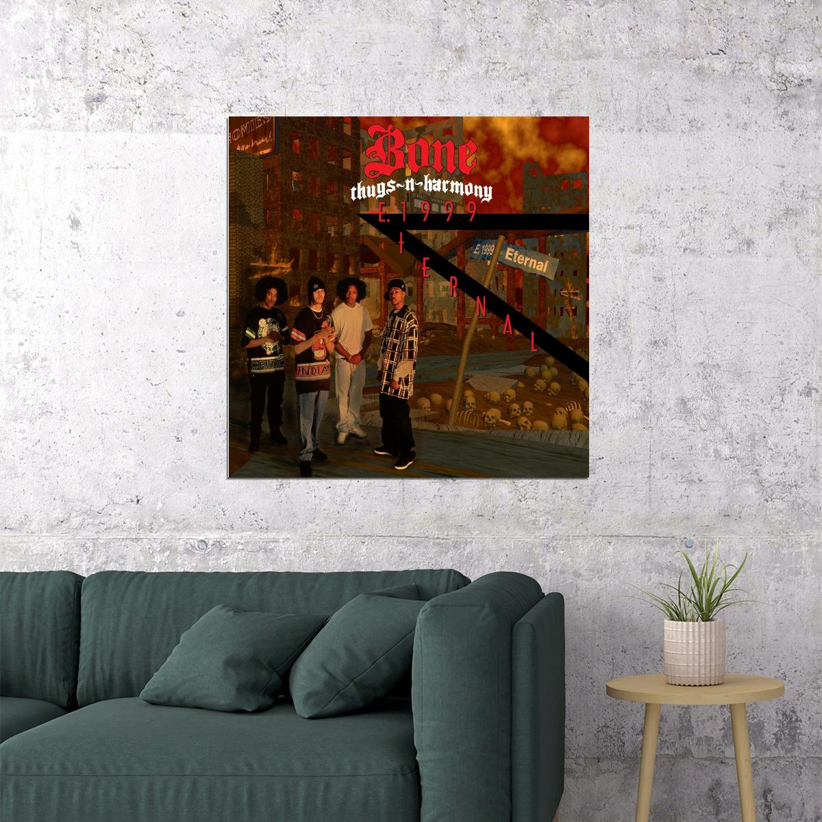 Bone Thugs-n-harmony Album Cover Art Hip-hop Music Poster Rap Group Music Print