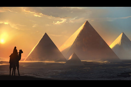 Pyramids Of Giza Poster Ancient Wonders Wall Art - xonomax