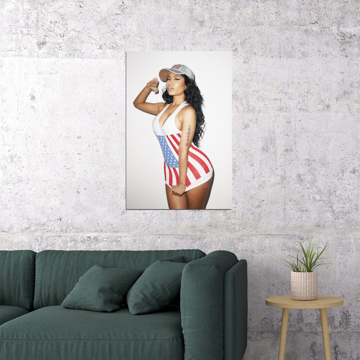 Nicki Minaj Music Poster Famous Rap Celebrity Wall Print