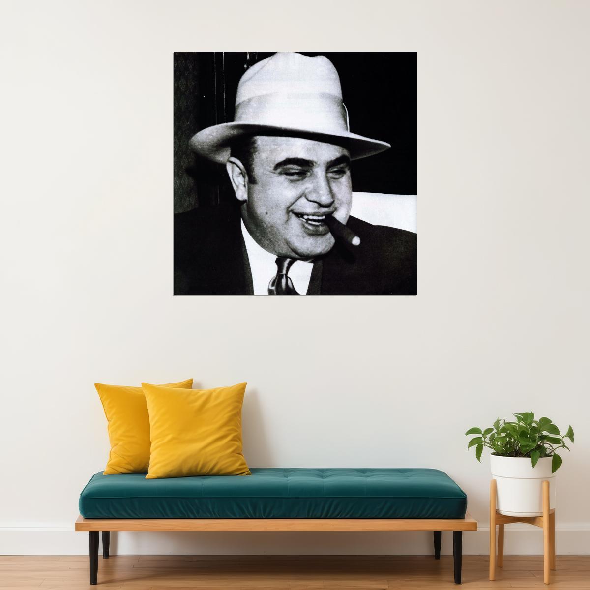 Al Capone Poster Historical Figure Wall Art American Gangster Print