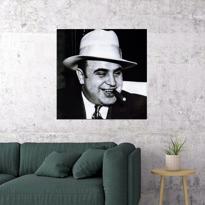 Al Capone Poster Historical Figure Wall Art American Gangster Print