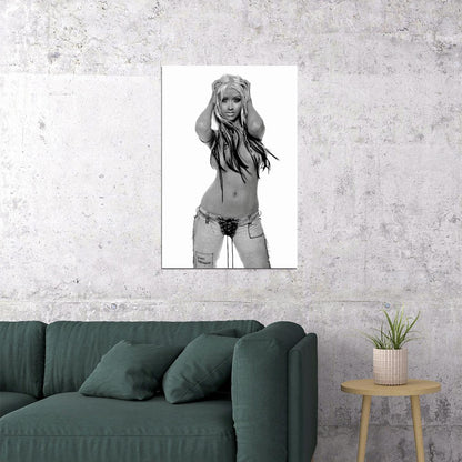 Christina Aguilera Poster 90s 00s Pop Music Wall Art Singer Print