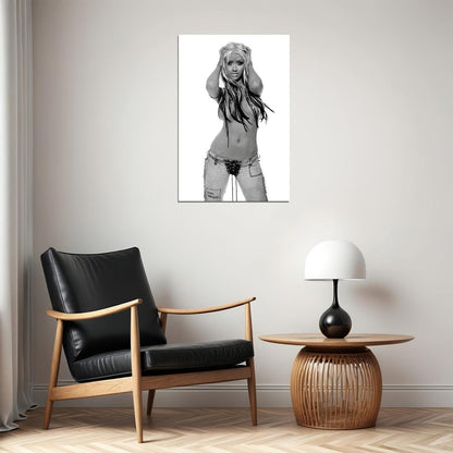 Christina Aguilera Poster 90s 00s Pop Music Wall Art Singer Print