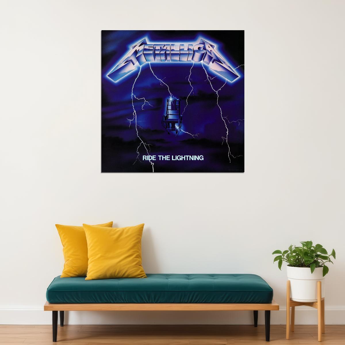 Metallica Ride The Lightning Album Cover Art Music Poster Heavy Metal Wall Print