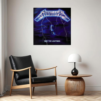 Metallica Ride The Lightning Album Cover Art Music Poster Heavy Metal Wall Print