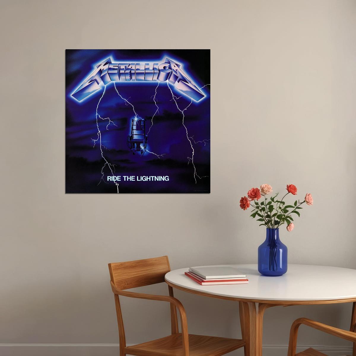 Metallica Ride The Lightning Album Cover Art Music Poster Heavy Metal Wall Print