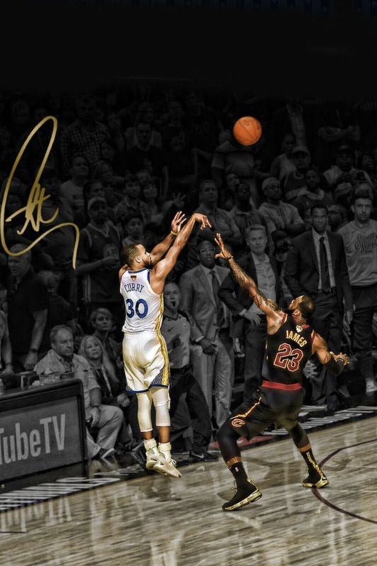 Stephen Curry & Lebron James Nba Basketball Poster Famous Player Motivational Sport Print