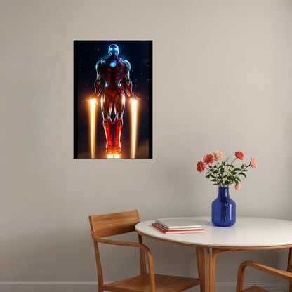 Iron Man Movie Poster Marvel Comics Superhero Wall Art Film Print