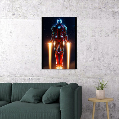 Iron Man Movie Poster Marvel Comics Superhero Wall Art Film Print