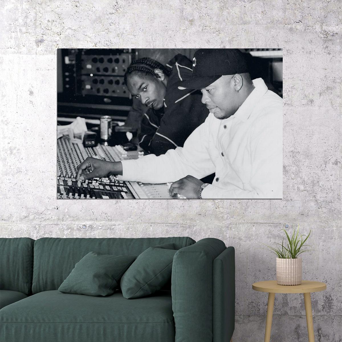 Dr. Dre & Snoop Dogg Studio Poster Hip-hop Music Wall Art Rap Legends Music Print