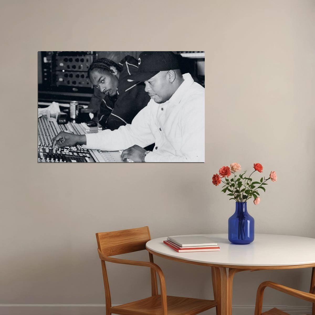 Dr. Dre & Snoop Dogg Studio Poster Hip-hop Music Wall Art Rap Legends Music Print