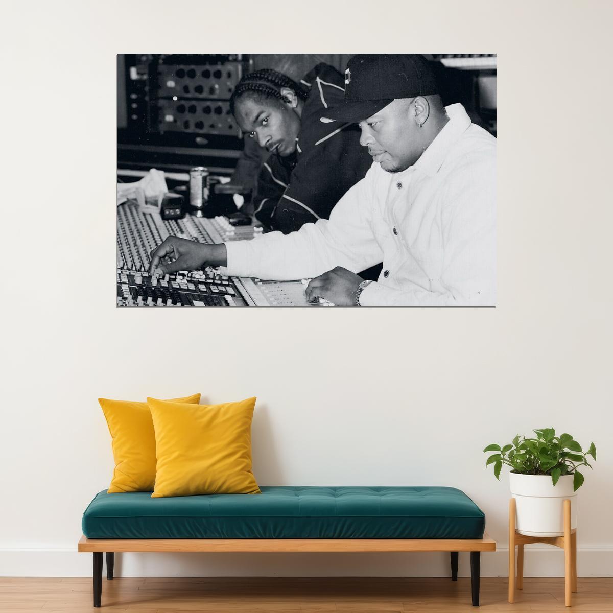 Dr. Dre & Snoop Dogg Studio Poster Hip-hop Music Wall Art Rap Legends Music Print