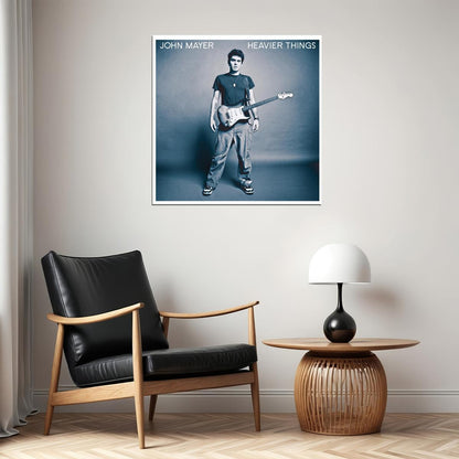 John Mayer Heavier Things Album Cover Art Music Poster Pop Rock Wall Art