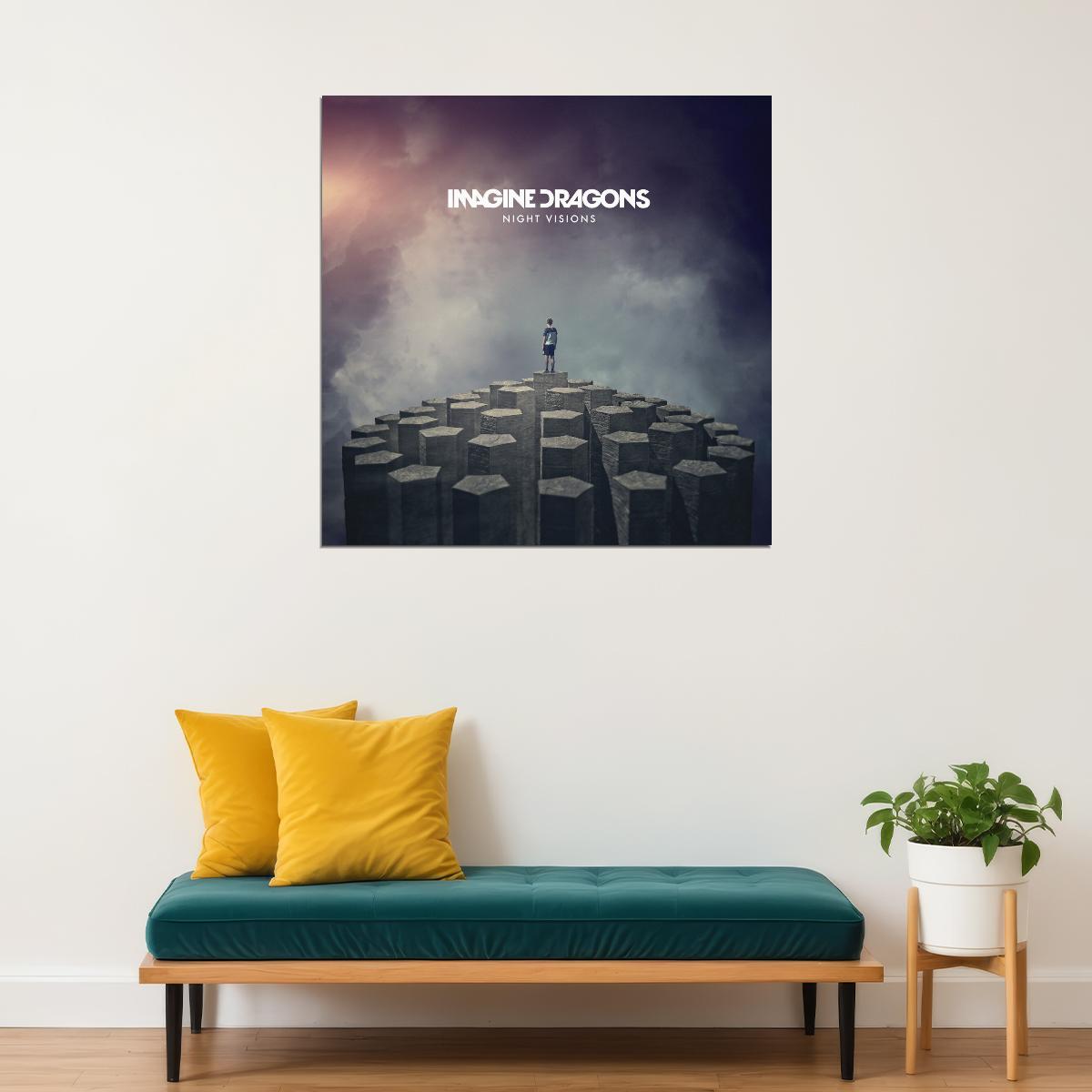 Imagine Dragons Night Visions Album Cover Art Rock Music Poster Band Music Print