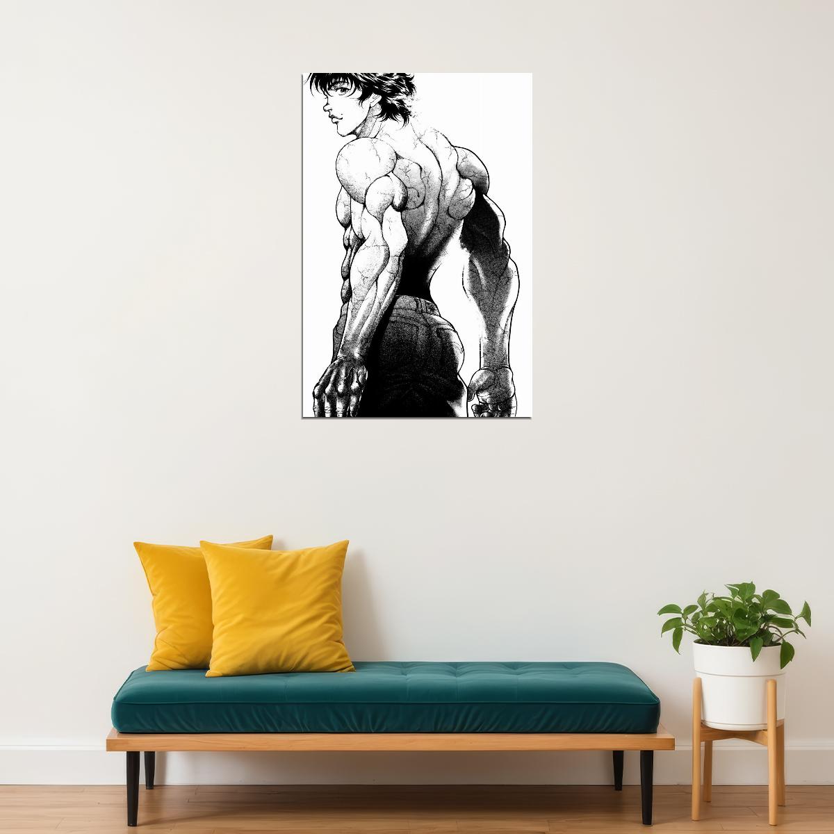 Baki The Grappler Anime Poster Japanese Animation Wall Art Martial Arts Manga Print - xonomax