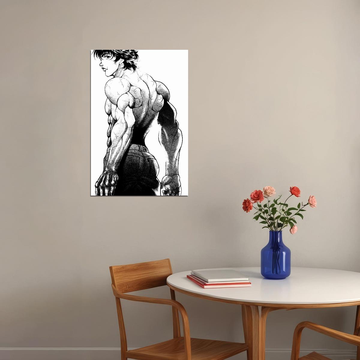 Baki The Grappler Anime Poster Japanese Animation Wall Art Martial Arts Manga Print - xonomax