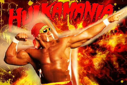 Superstar Hulk Hogan Wrestling Poster Iconic Wwe Legend Wall Art