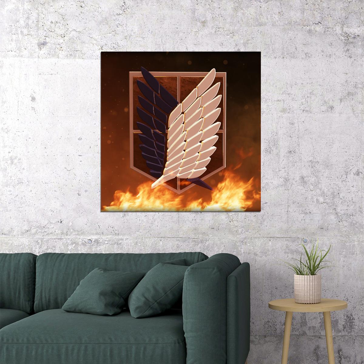 Attack On Titan Anime Poster Japanese Animation Wall Art Manga Series Print