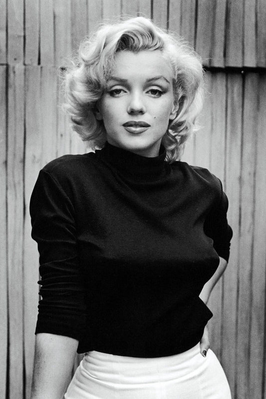 Marilyn Monroe Poster Iconic Vintage Hollywood Actress Black And White Wall Art