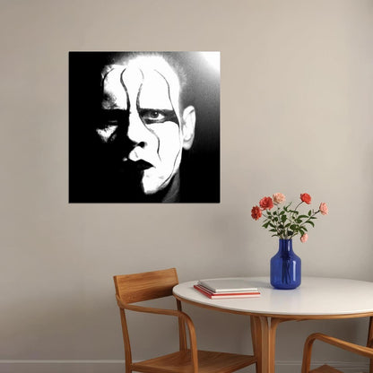 Superstar Sting Wrestling Poster Iconic Wwe Legend Wall Art