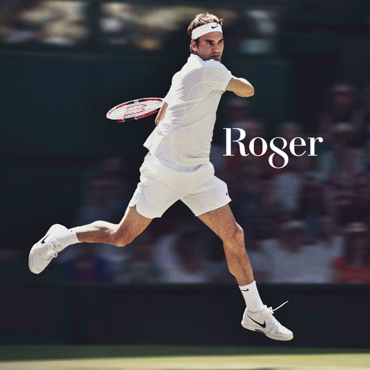 Roger Federer Tennis Poster Famous Player Motivational Sports Print