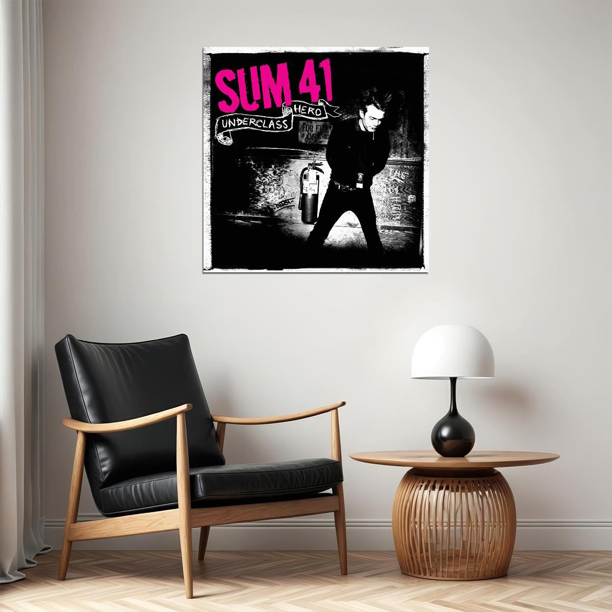 Sum 41 Underclass Hero Album Cover Art Music Poster Iconic Punk Rock Band Print