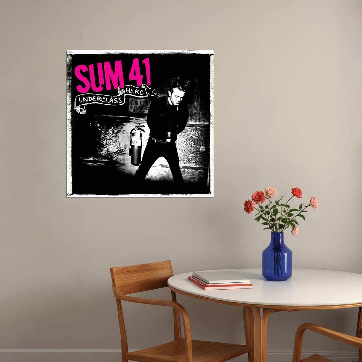 Sum 41 Underclass Hero Album Cover Art Music Poster Iconic Punk Rock Band Print