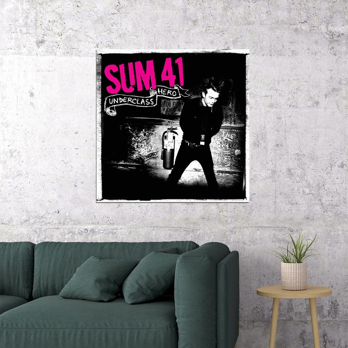 Sum 41 Underclass Hero Album Cover Art Music Poster Iconic Punk Rock Band Print