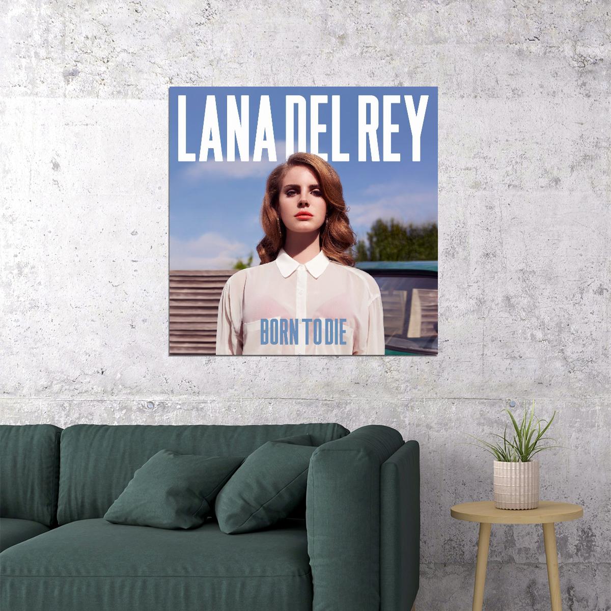 Qiunuans Lana Del Rey Poster Born To Die muziekalbumhoes, canvasposter, muurkunst decoratie, posters voor woonkamer, slaapkamer, 20 x 30 cm, niet frame stijl 4 Qiunuans Lana Del Rey Poster Born To Die muziekalbumhoes, canvasposter, muurkunst decoratie, posters voor woonkamer, slaapkamer, 20 x 30 cm, niet frame stijl 4
