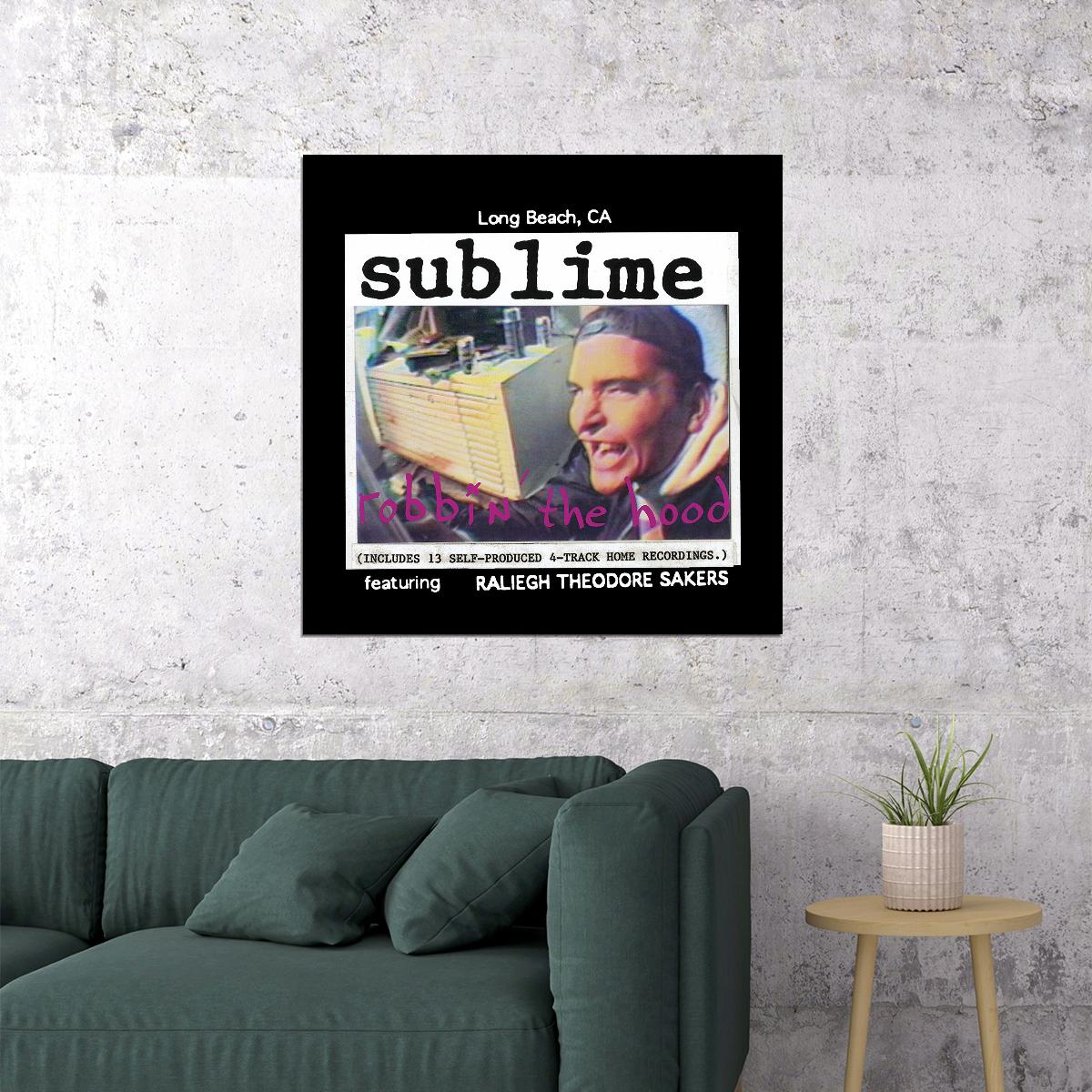 Sublime Robbin' The Hood Album Cover Art Music Poster Ska Punk Band Print