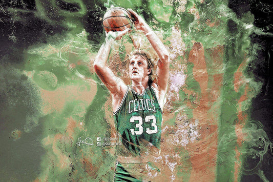 Larry Bird Poster Nba Basketball Legend Motivational Sports Print