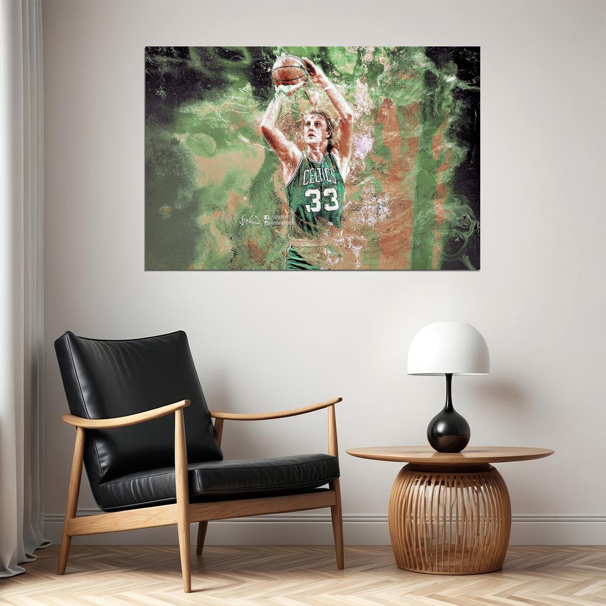 Larry Bird Poster Nba Basketball Legend Motivational Sports Print - xonomax