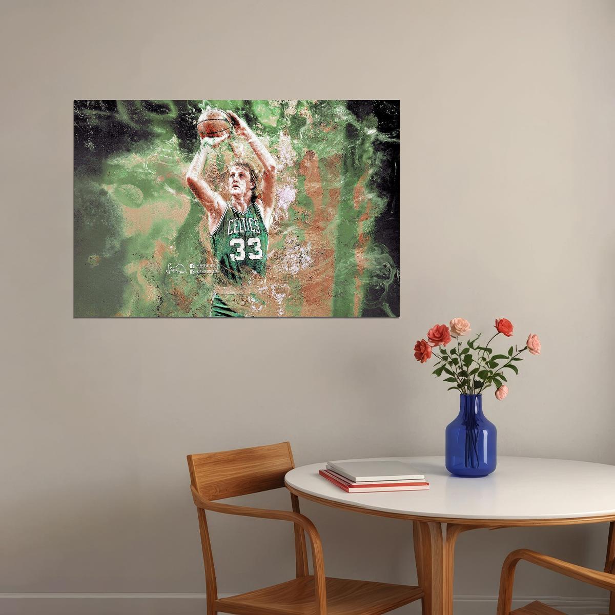 Larry Bird Poster Nba Basketball Legend Motivational Sports Print - xonomax