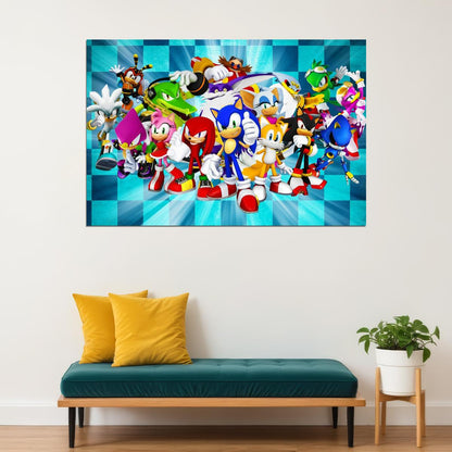 Sonic The Hedgehog Video Game Poster Iconic Retro Gamer Print