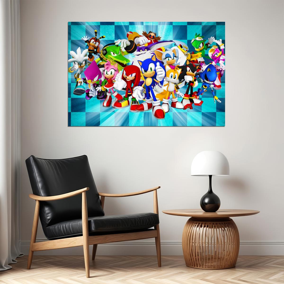 Sonic The Hedgehog Video Game Poster Iconic Retro Gamer Print