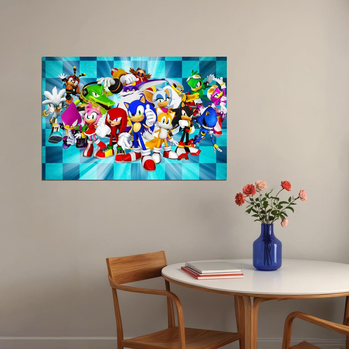 Sonic The Hedgehog Video Game Poster Iconic Retro Gamer Print