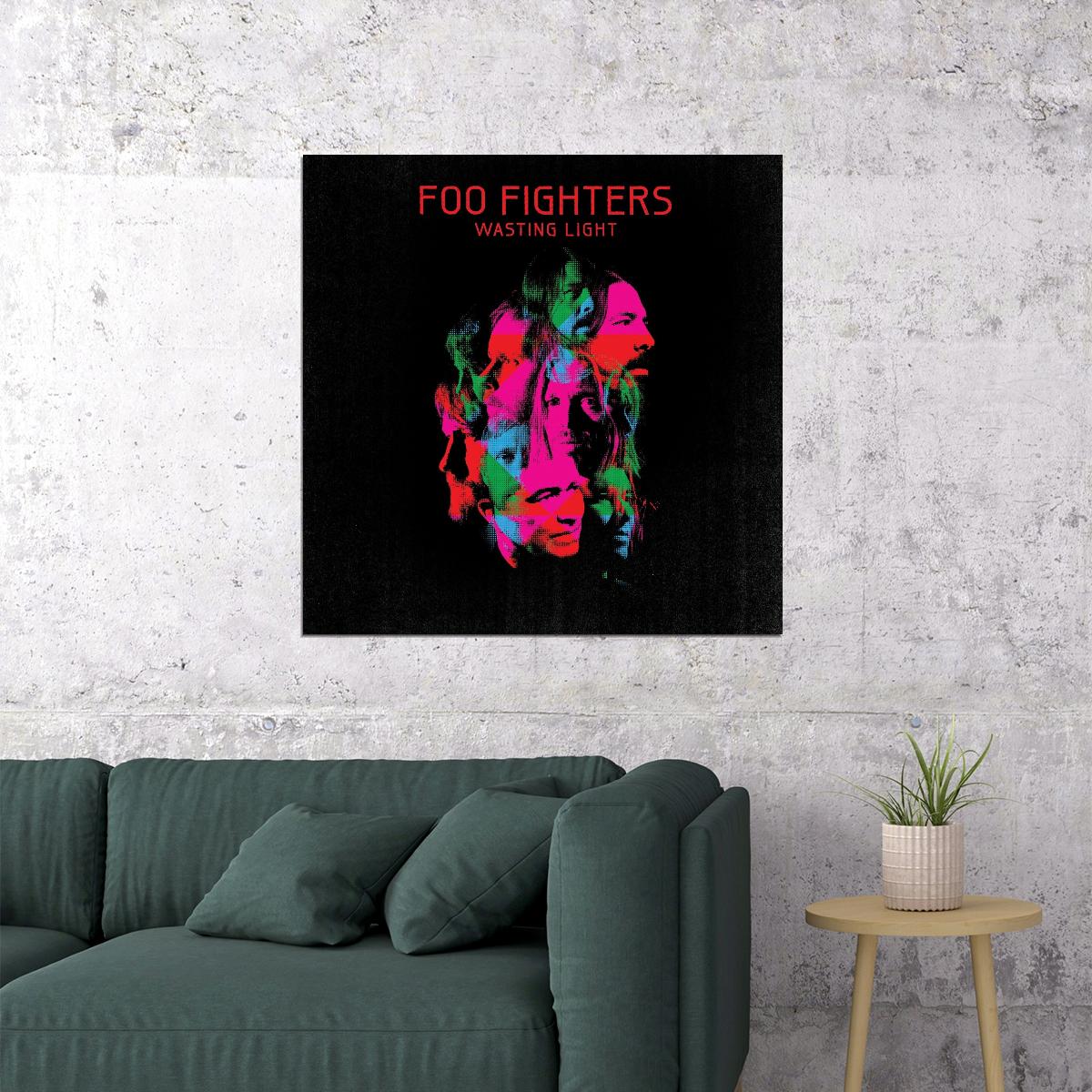 Foo Fighters Wasting Light Album Cover Art Rock Music Poster Band Music Print