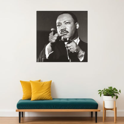 Martin Luther King Jr. Poster Famous Leader Wall Art Inspirational