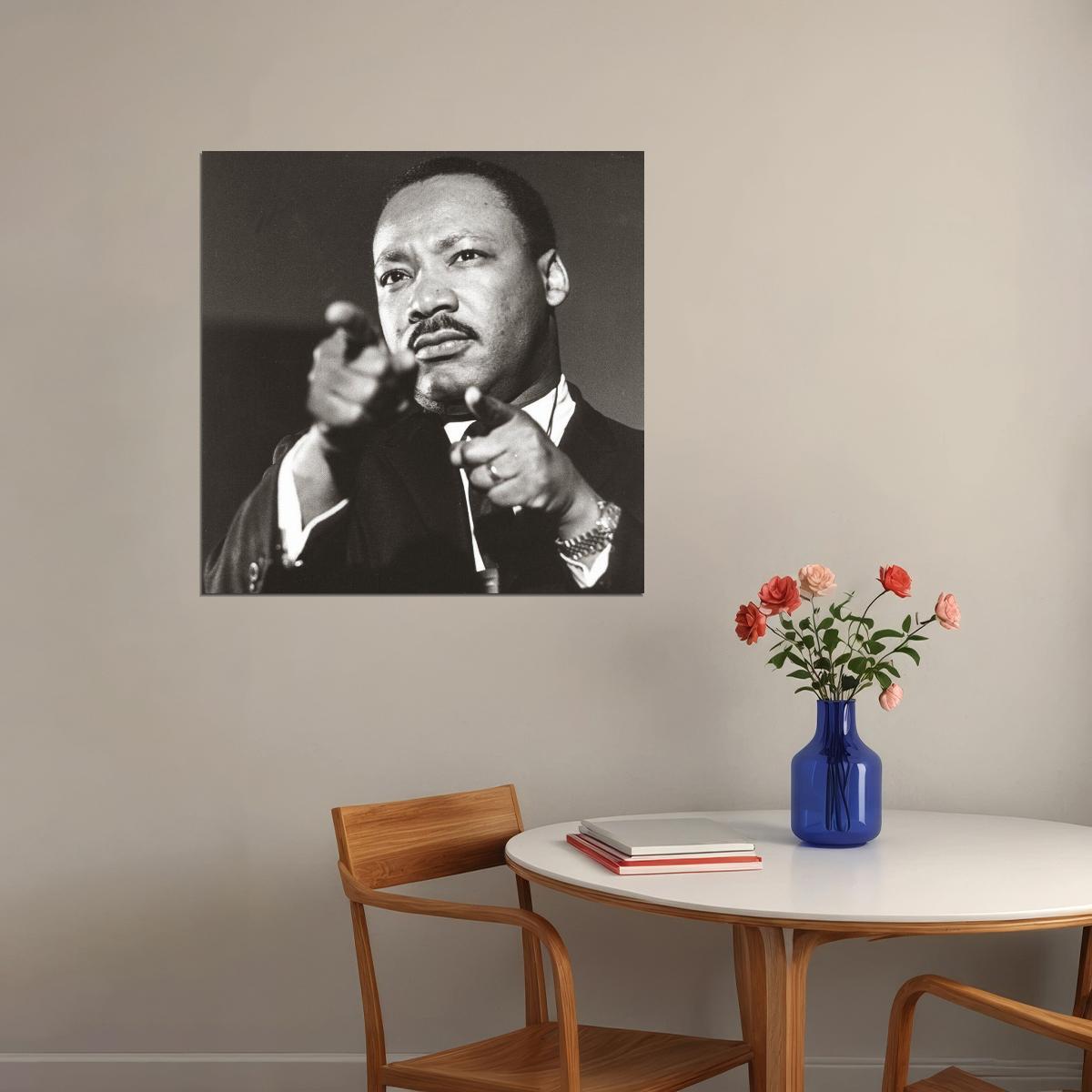 Martin Luther King Jr. Poster Famous Leader Wall Art Inspirational