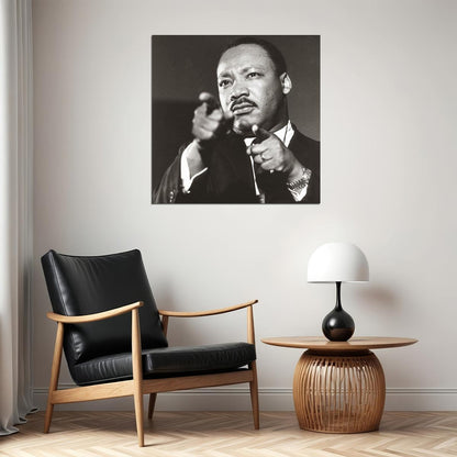 Martin Luther King Jr. Poster Famous Leader Wall Art Inspirational